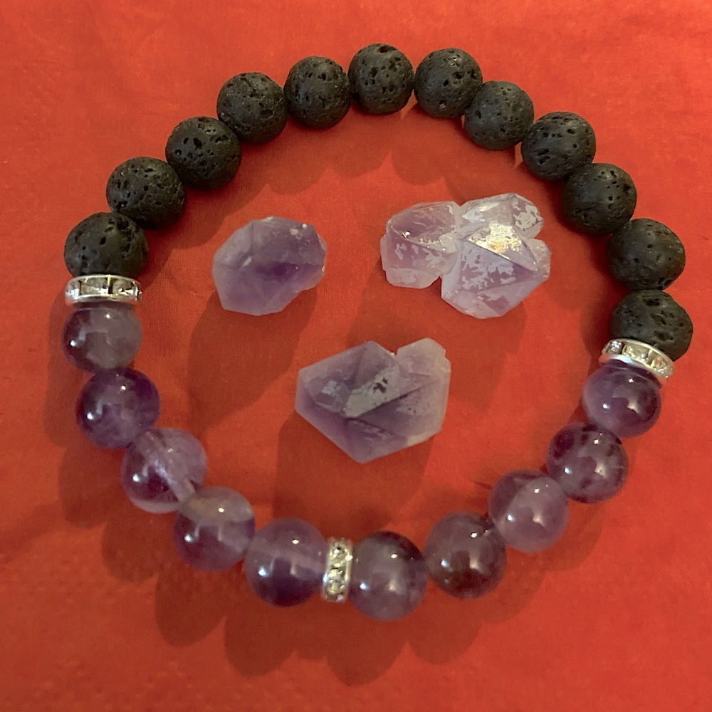 Natural Amethyst bracelet.